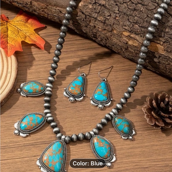 Retro Fashion Bohemian women Necklace and Earring Set - Picture 6 of 6